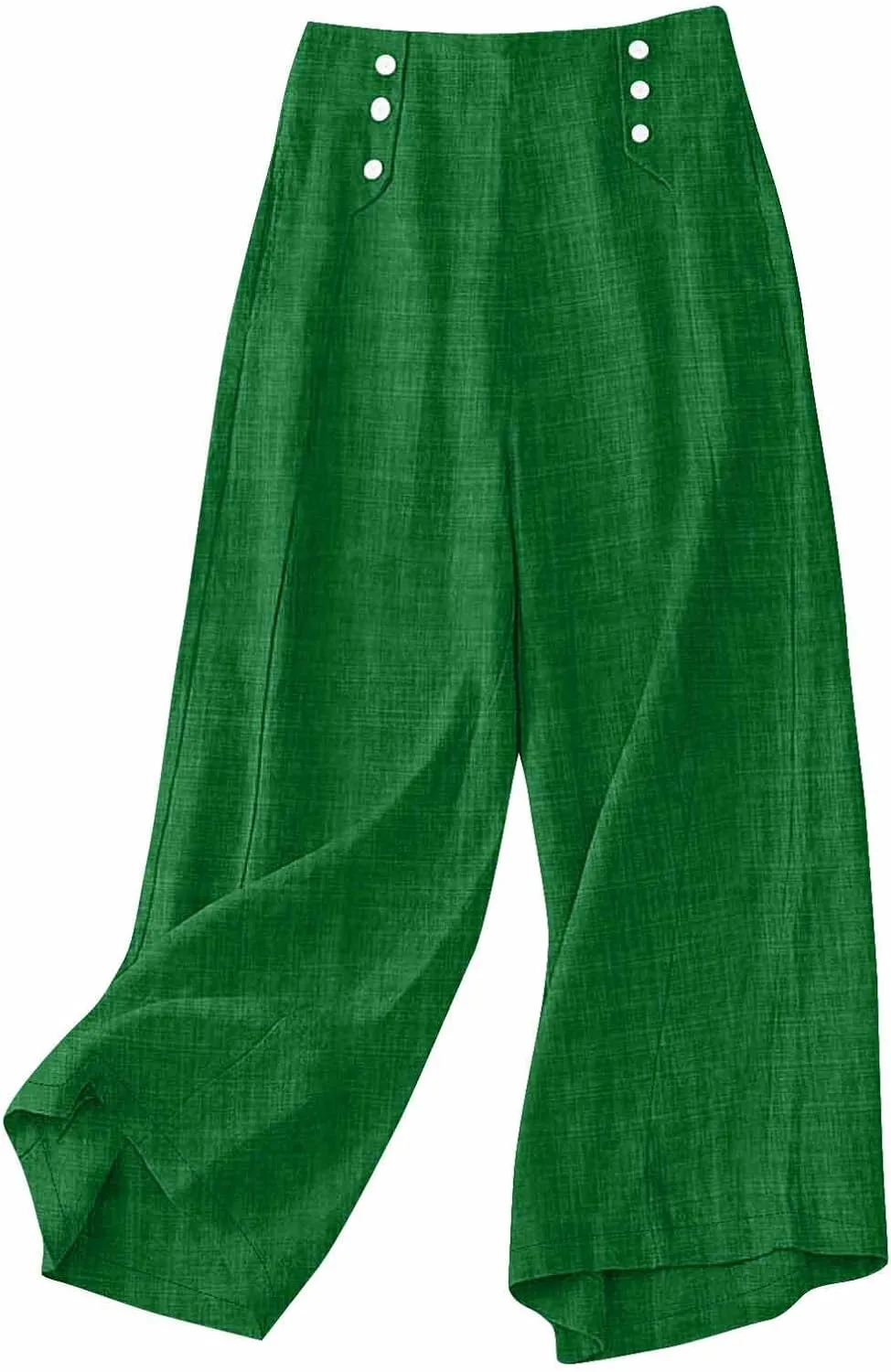 Summer Pants for Women 2025 Trendy Cotton Linen Pants Casual Wide Leg Pants Elastic Waist Pants Lounge Trousers
