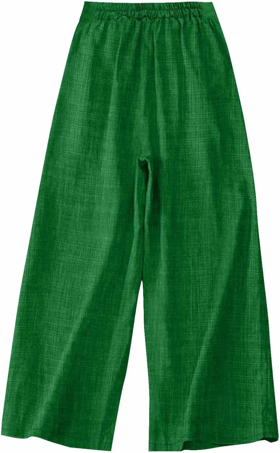 Summer Pants for Women 2025 Trendy Cotton Linen Pants Casual Wide Leg Pants Elastic Waist Pants Lounge Trousers