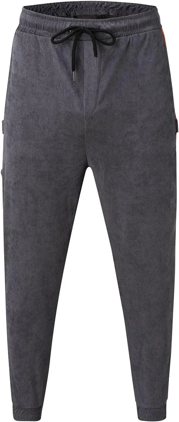 SUWBMHWE Men Joggers Pants, Mens Casual Harlan Pants Lace-up Track Cuff Solid Color Workout Pants with Pocket
