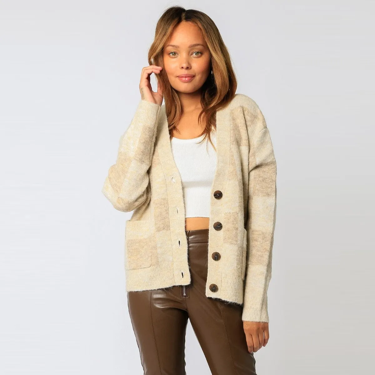 Sweater Cardigan (Oatmeal)