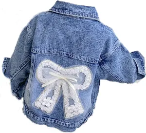 The Children's Place girls Basic Denim Jacket, Azure Wash, Small US