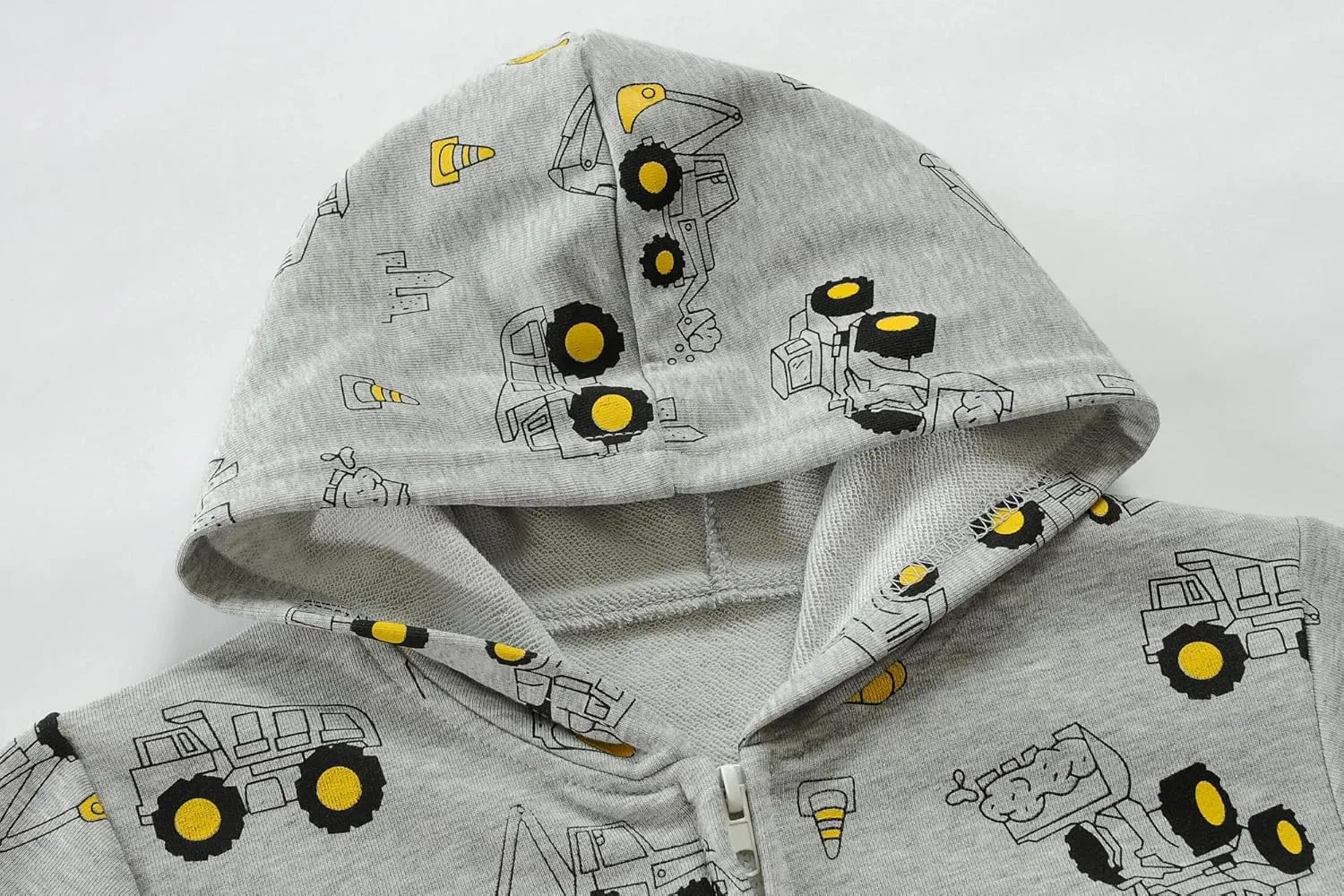 Toddler Boys Hoodies Excavator Sweatshirt Baby Boys Jacket Zipper Hoodie Top Kids Coat Winter Long Sleeve Hooded Shirts 1-7T