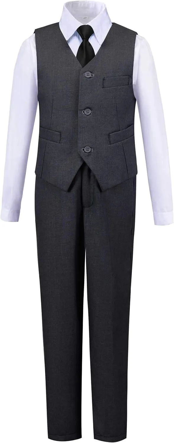 Toddler Boys Suit Kids Formal Dresswear Prom Tuxedo Children's Slim Fit Suits