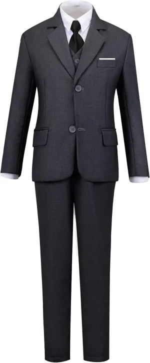 Toddler Boys Suit Kids Formal Dresswear Prom Tuxedo Children's Slim Fit Suits