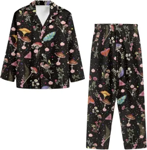 TODIYADDU Plus Size Night Shirts for Women Sleepwear Loungewear Sets for Women 2 Piece Pajama Sets Wide Leg Lounge Pants