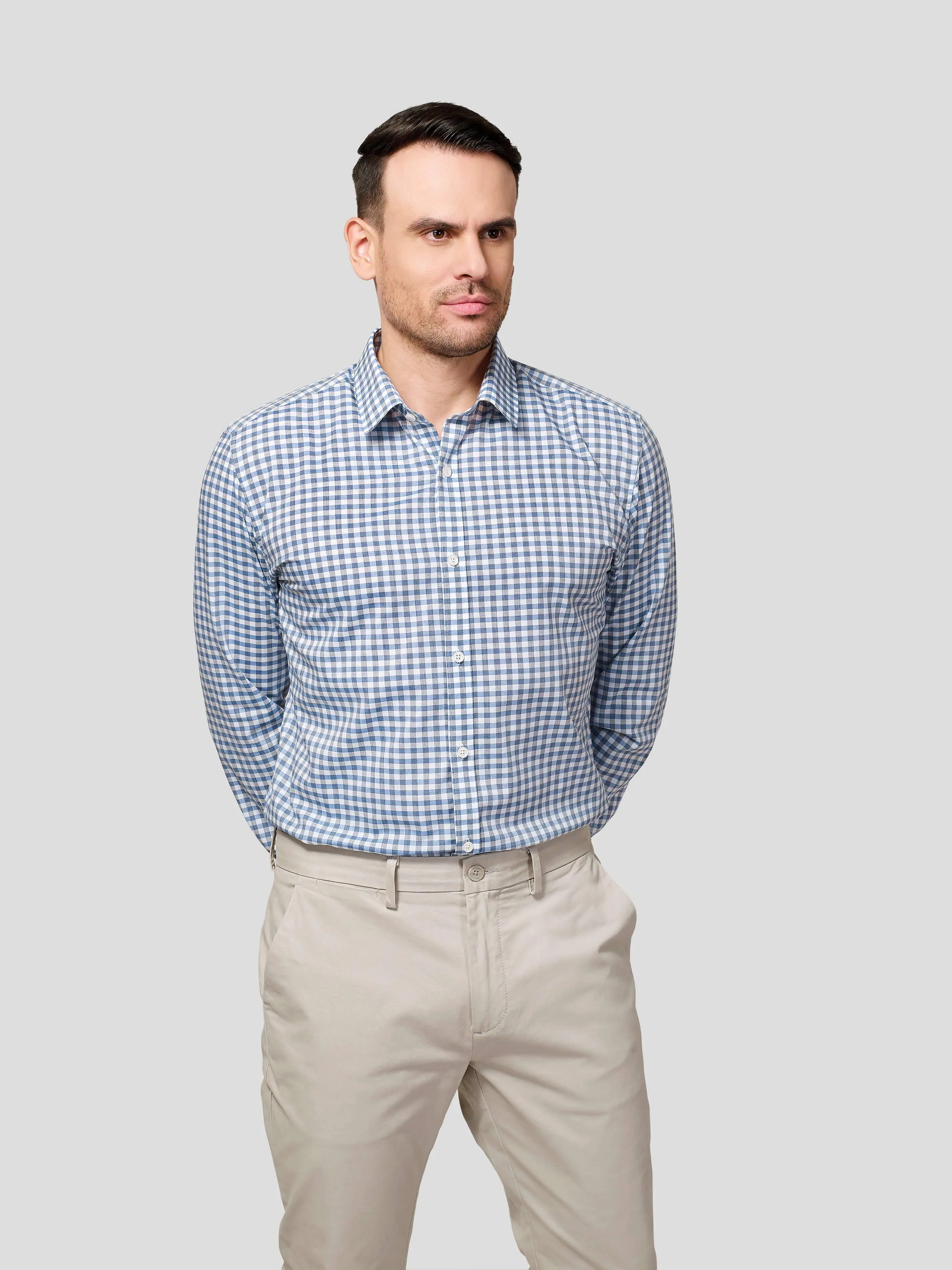 Tricolor Gingham Shirt