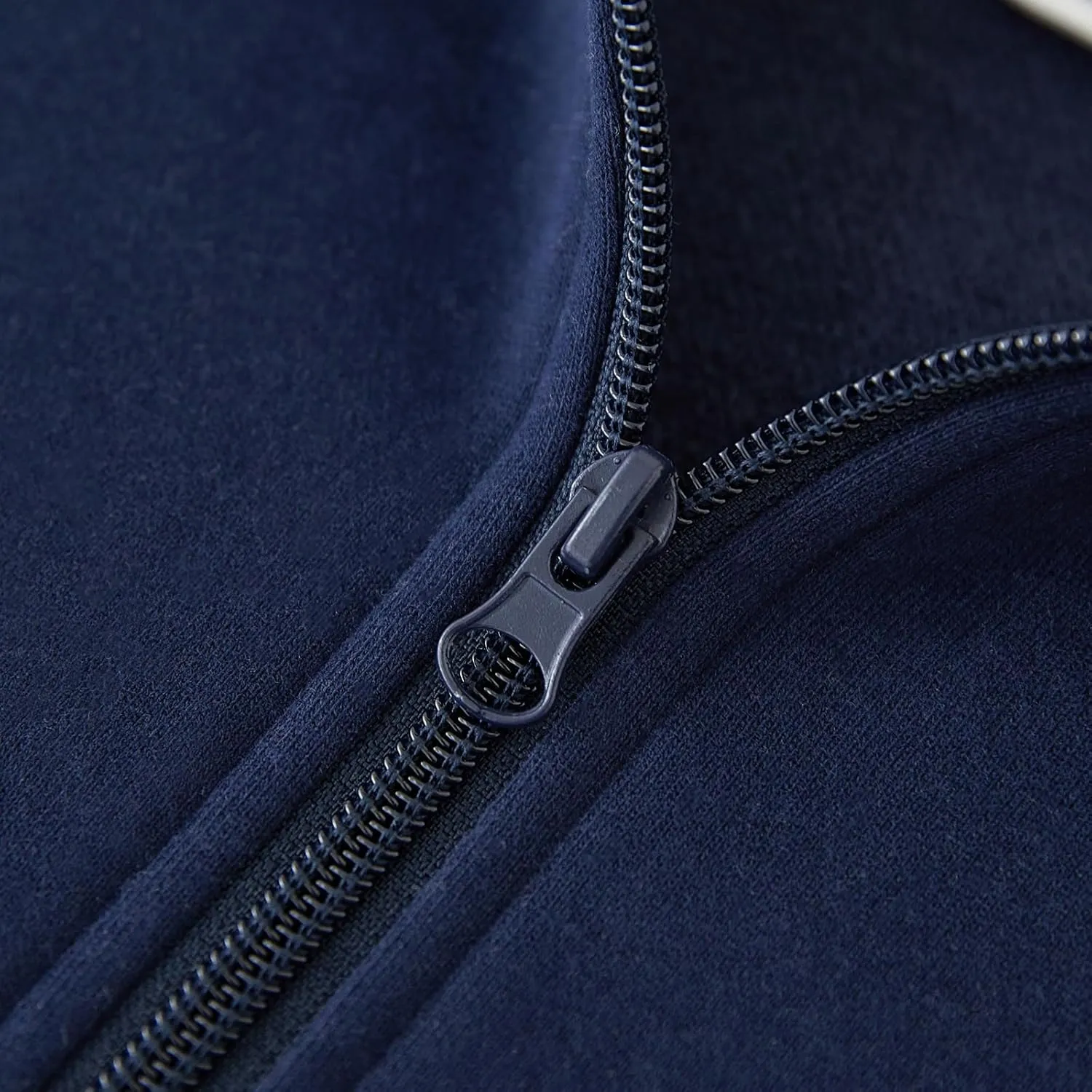 UMELOK Kids Full Zip-Up Hoodie Solid Sweatshirt for Boys and Girls