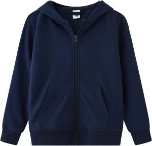 UMELOK Kids Full Zip-Up Hoodie Solid Sweatshirt for Boys and Girls