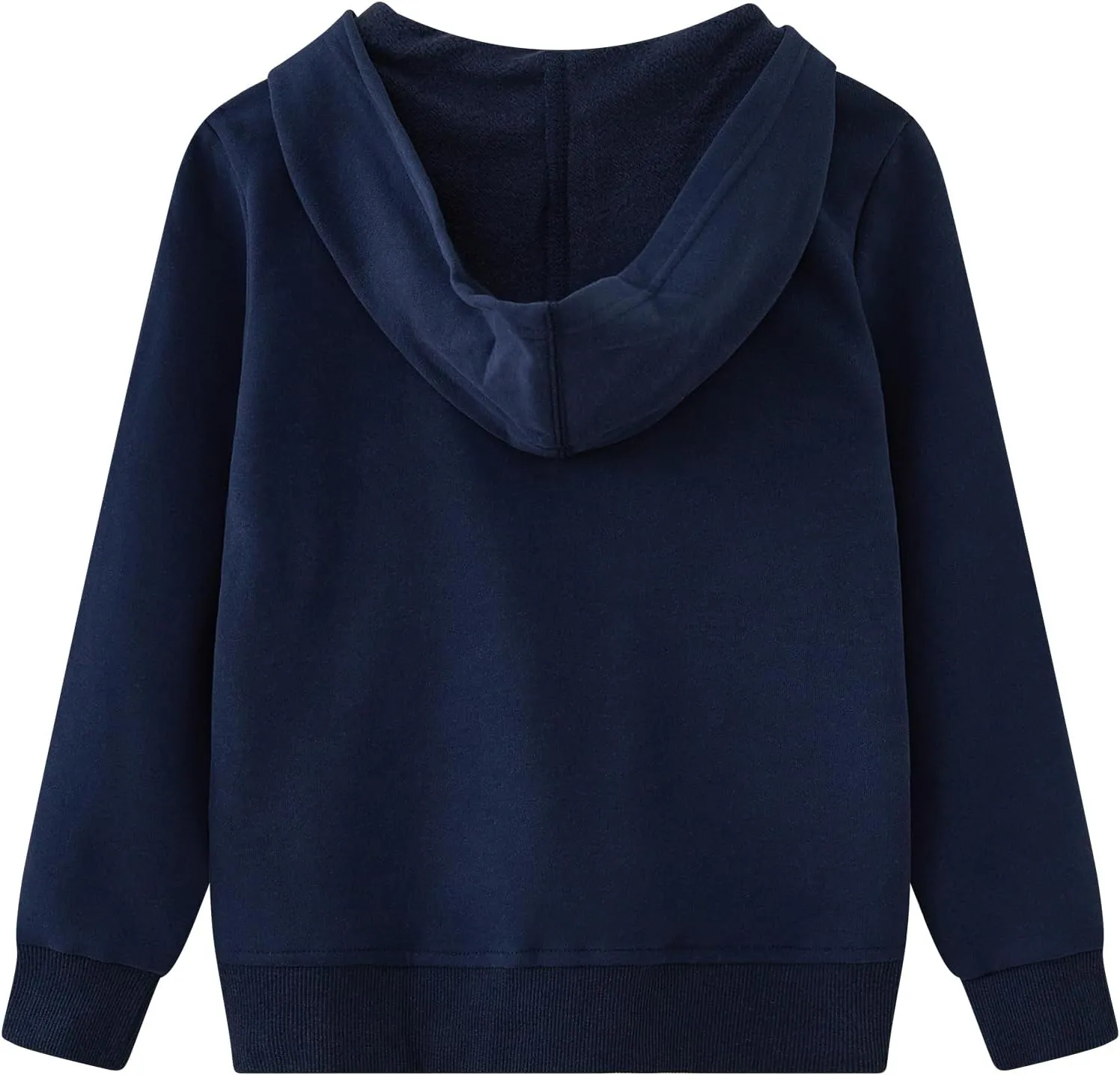 UMELOK Kids Full Zip-Up Hoodie Solid Sweatshirt for Boys and Girls