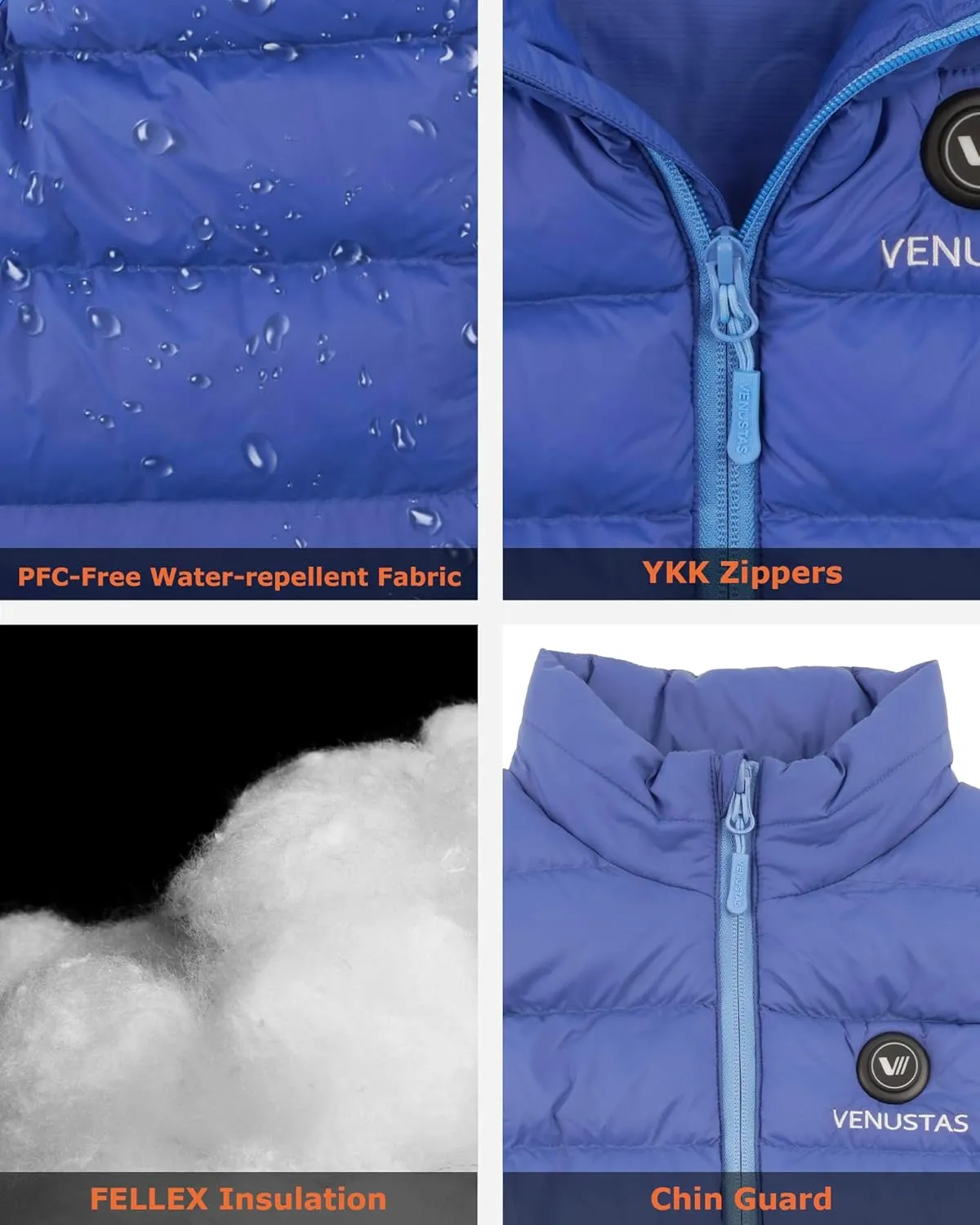 Venustas Kids Heated Vest with Battery Pack, Boys Girls Lightweight Electric Heated Vest