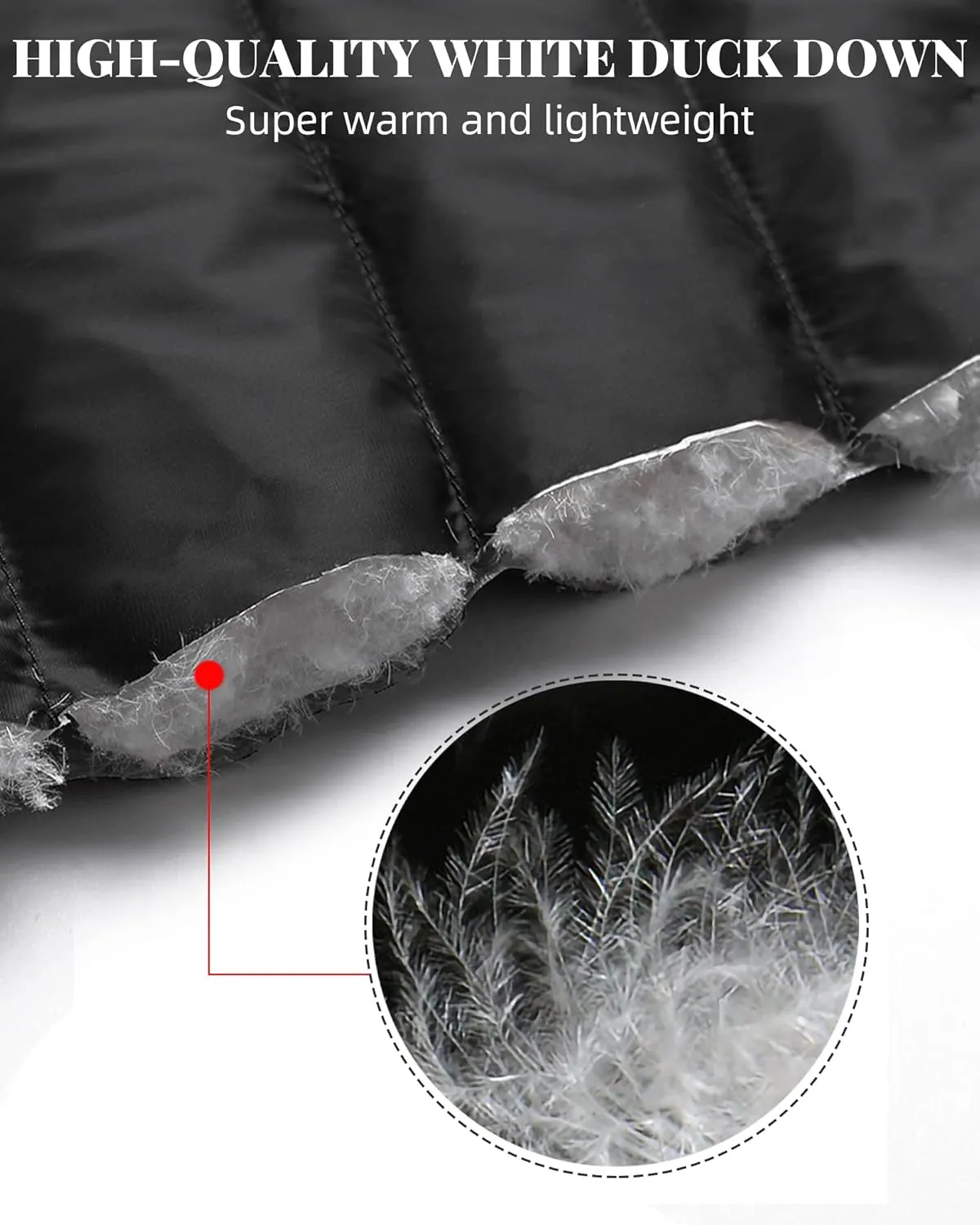 Venustas Women's Heated Vest with 90% Down and Removeable Hood, Lightweight Electric Down Vest with 7.4V Battery Pack