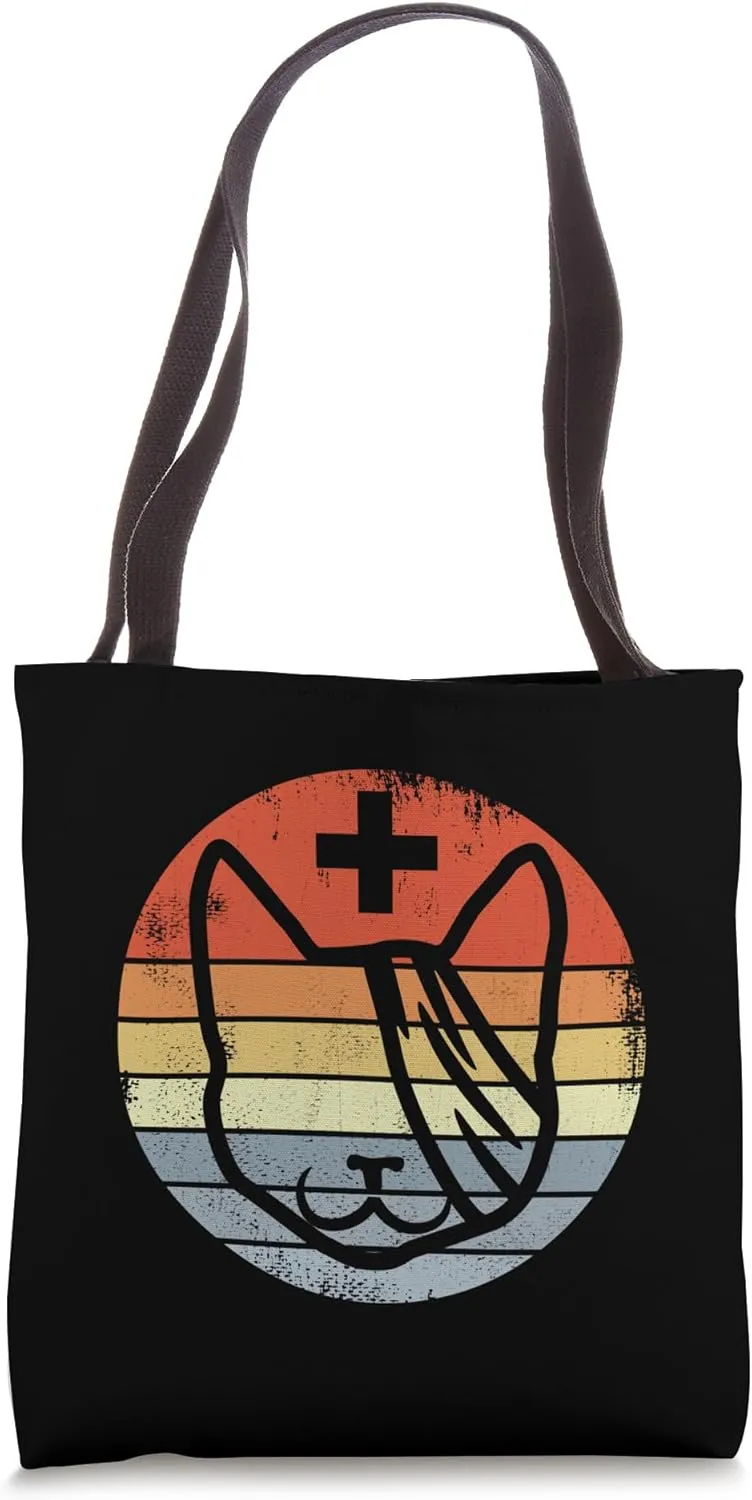 Vintage Cat First Aid Veterinary Surgeon Vet Tote Bag