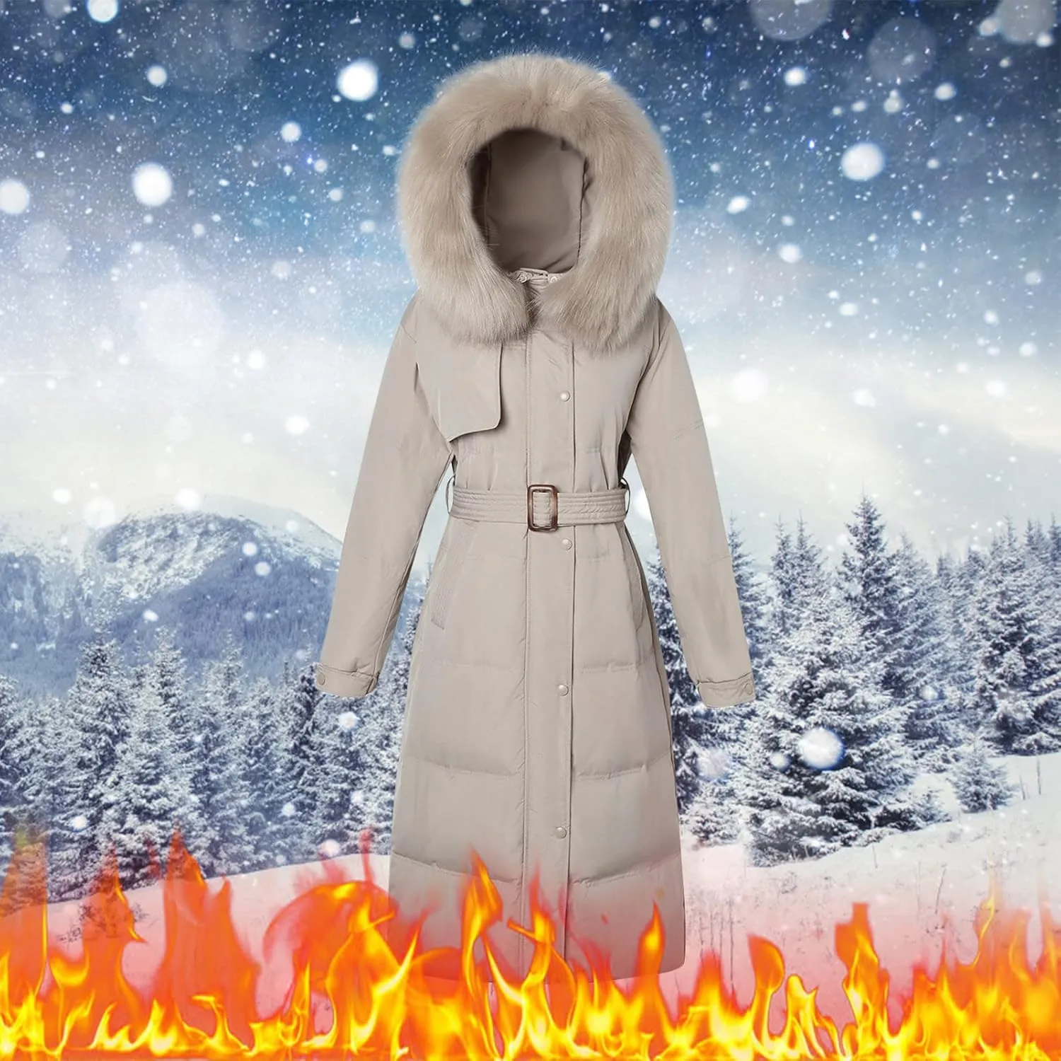 Waist Cotton-padded Detachable Thinner Mid-length Jacket Women's Tie Padded Overcoming Women's Jacket