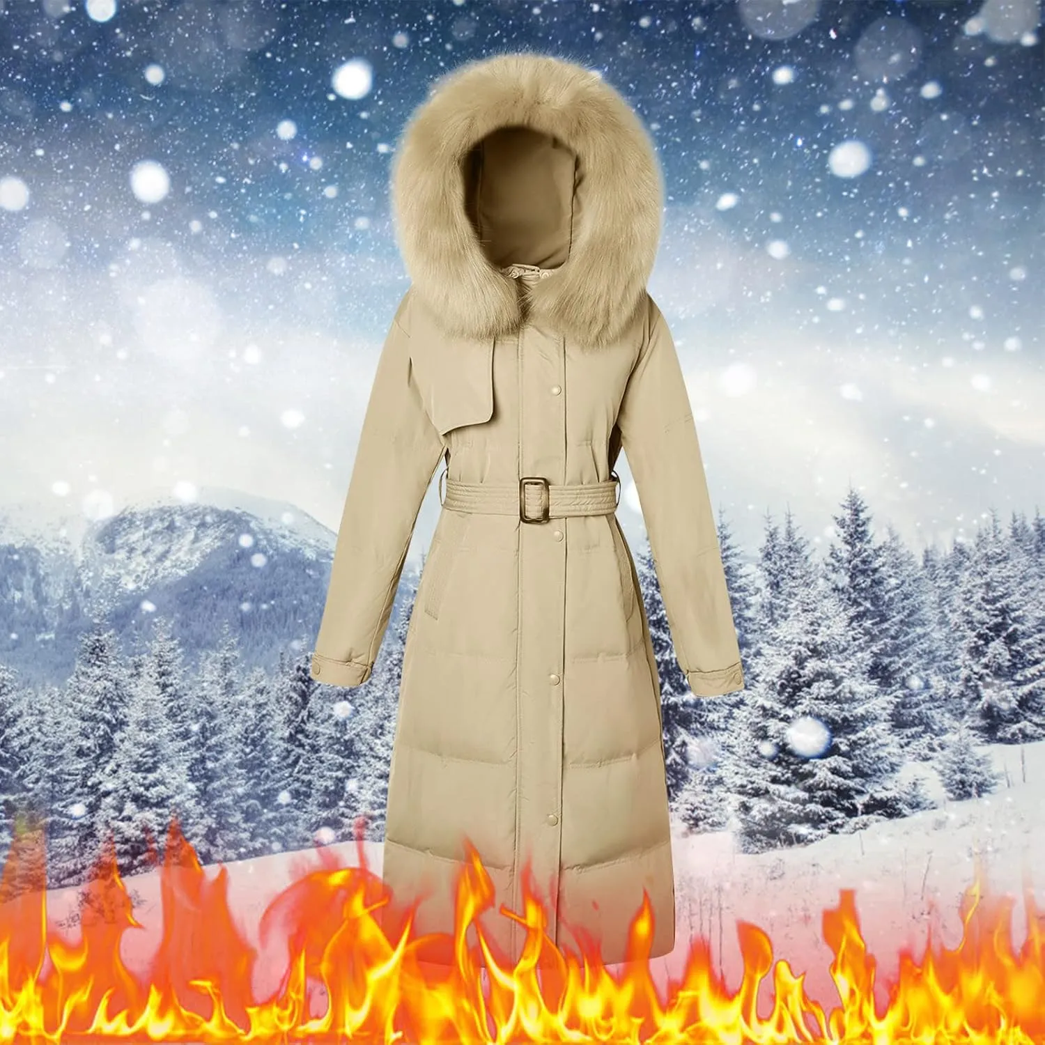 Waist Cotton-padded Detachable Thinner Mid-length Jacket Women's Tie Padded Overcoming Women's Jacket