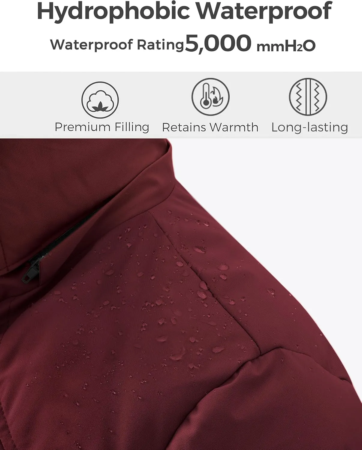 wantdo Women's Long Quilted Winter Coat Thicken Puffer Jacket with Faux Fur Hood