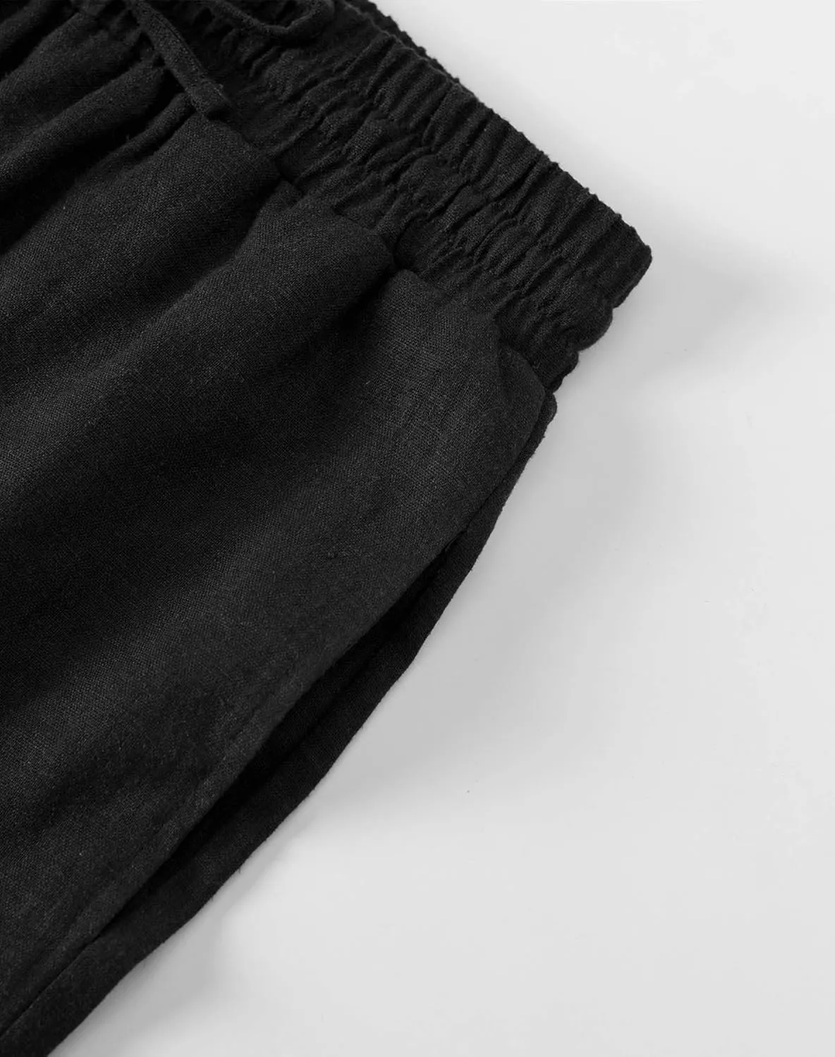 Weintee Women's Linen Crop Pants Capris with Pockets