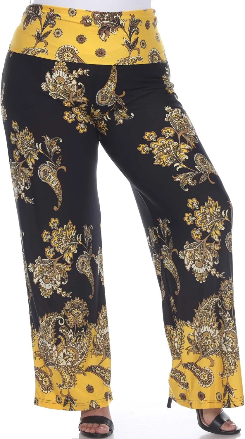 white mark Women's Wide Leg Palazzo Pants Printed