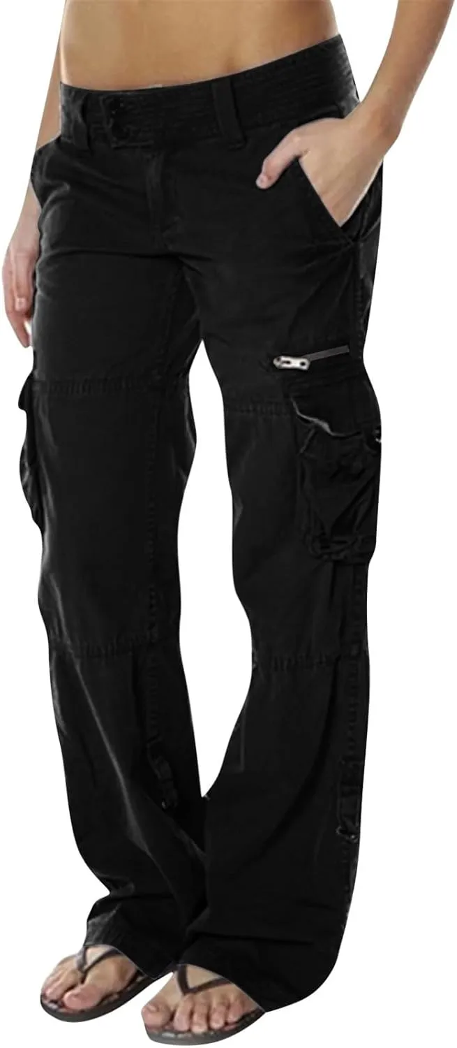 Wide Leg Pants for Women Winter Compression Travel Pants with Pockets Elastic Waist Flare Leggings