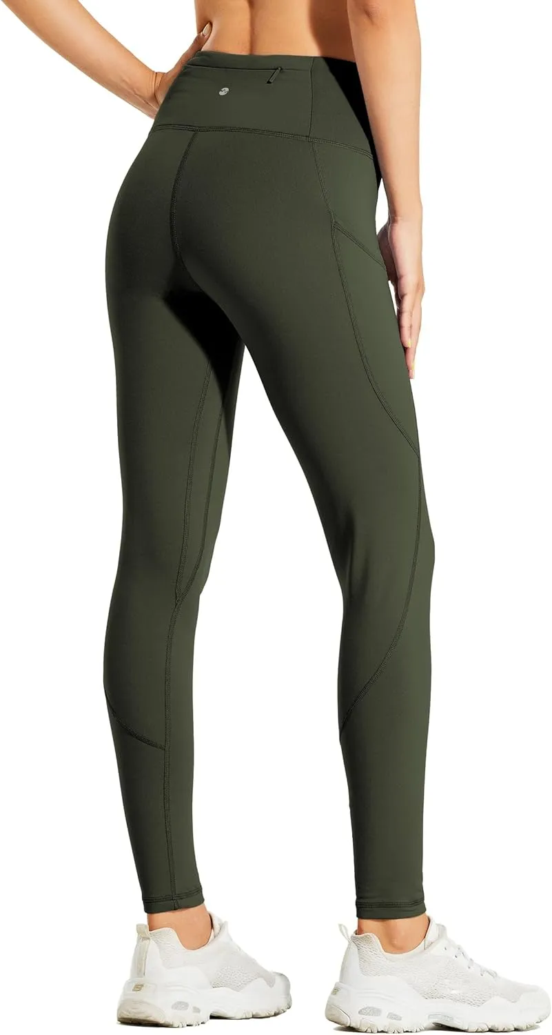 Willit Women's Fleece Lined Leggings Water Resistant Winter Pants Thermal High Waisted Yoga Hiking Running Tights Pockets
