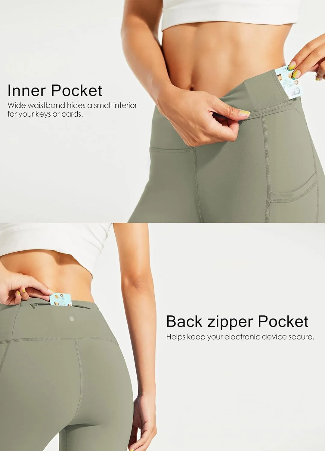 Willit Women's Fleece Lined Leggings Water Resistant Winter Pants Thermal High Waisted Yoga Hiking Running Tights Pockets