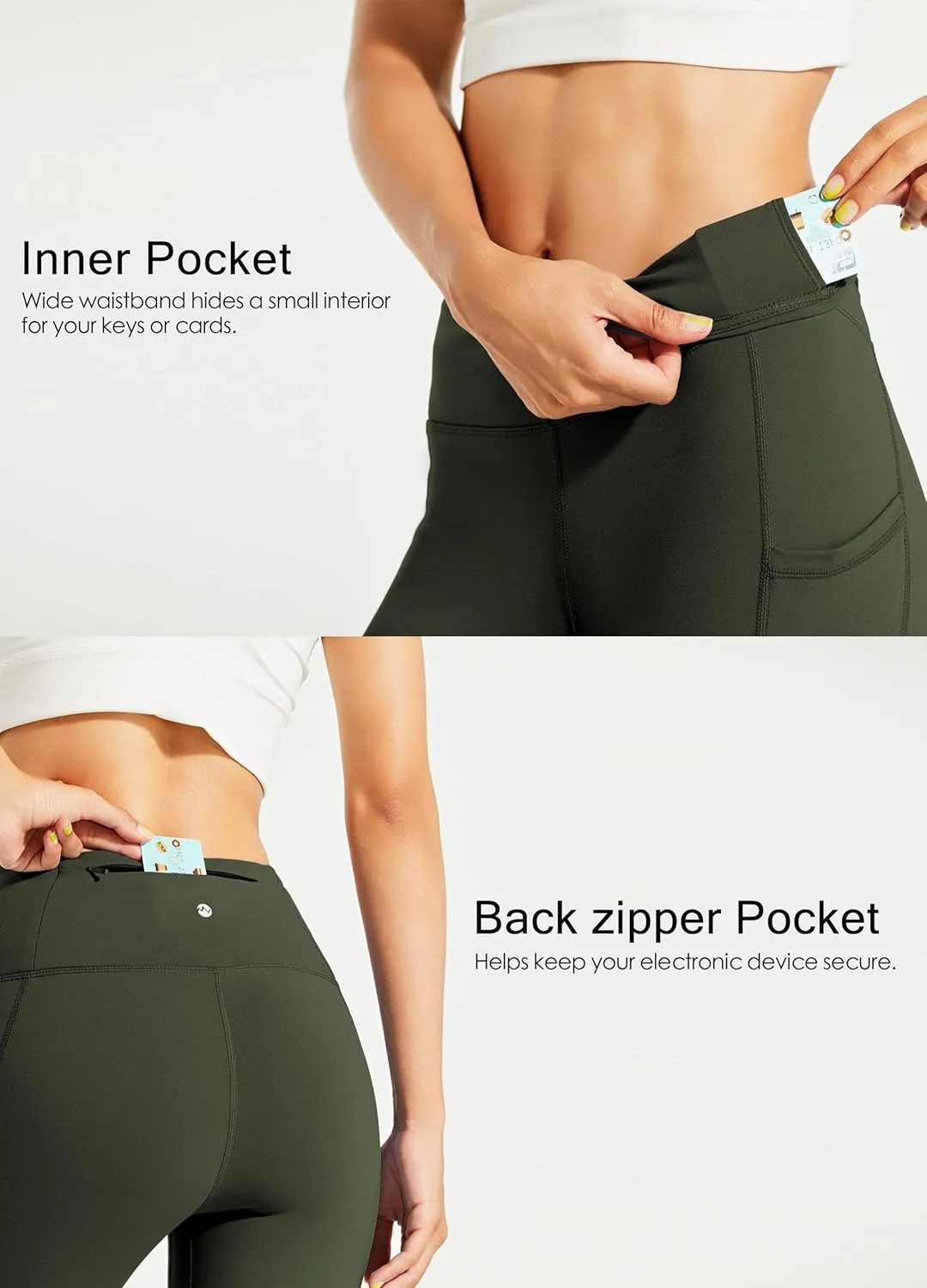 Willit Women's Fleece Lined Leggings Water Resistant Winter Pants Thermal High Waisted Yoga Hiking Running Tights Pockets