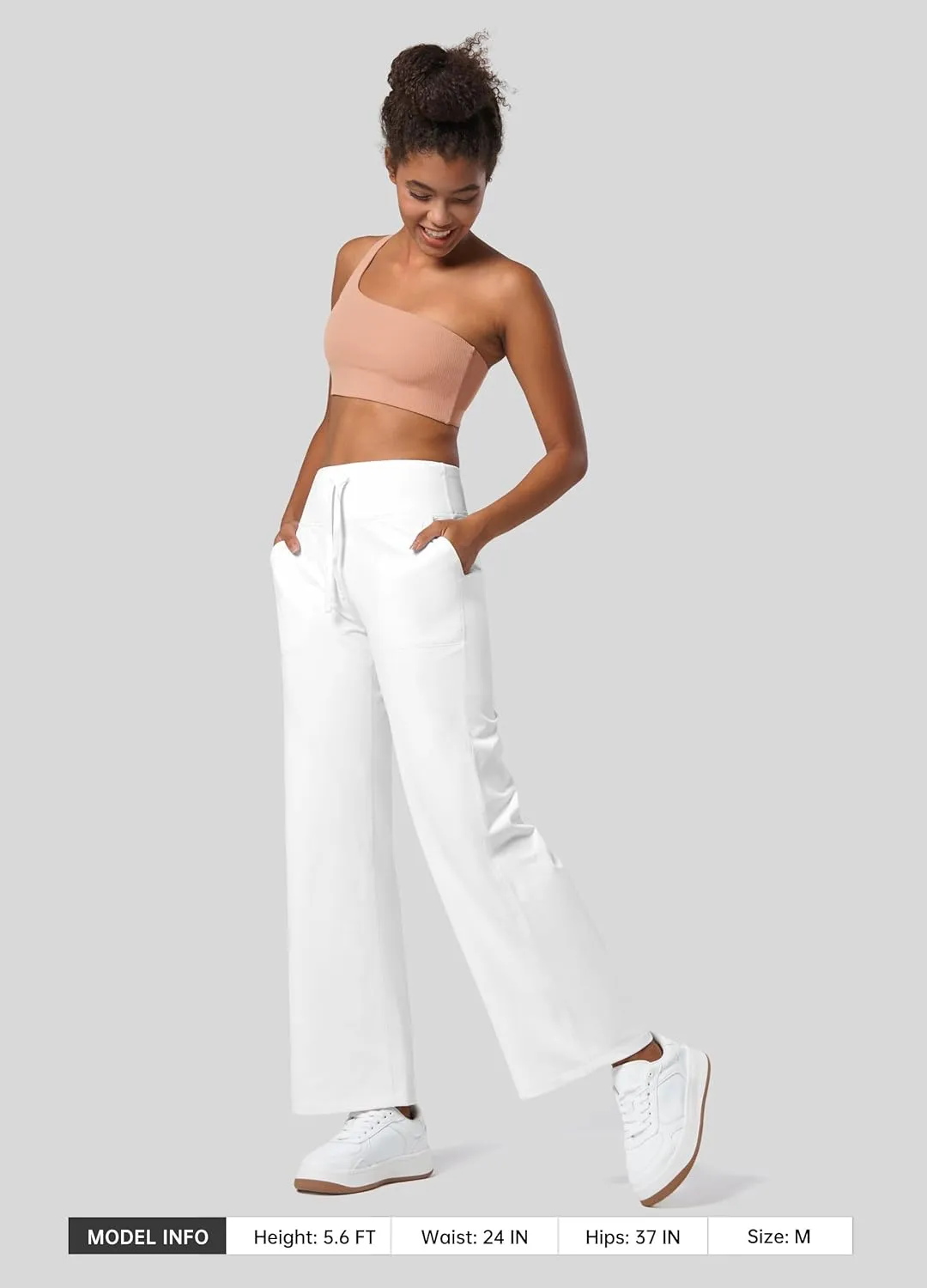 Willit Women's Fleece Lined Wide Leg Thermal Yoga Winter Pants with Pockets High Waist Comyf Casual Lounge Pants