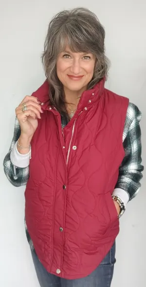 Wine Vest with collar and pockets