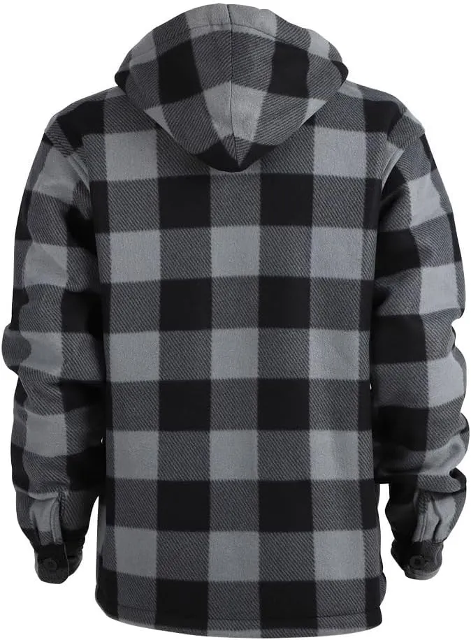Winter Heavy Warm Sherpa Lined Fleece Plaid Flannel Jacket Men Plus Size S-5XL Big&Tall Mens Coat