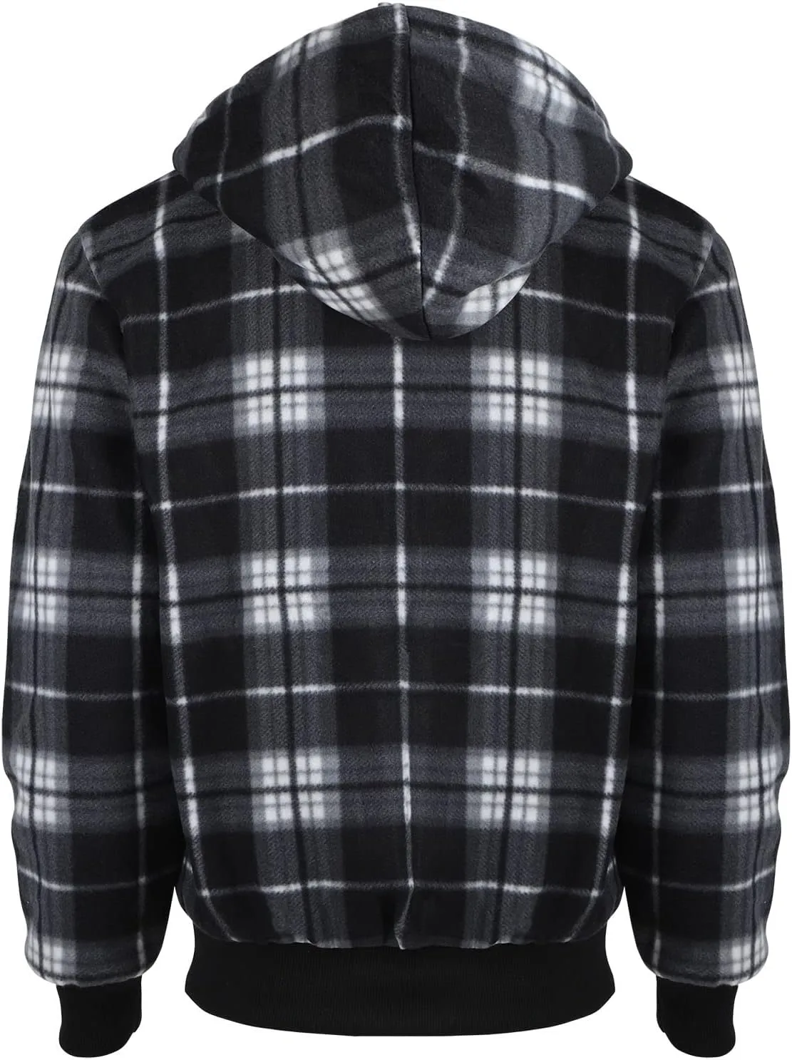 Winter Heavy Warm Sherpa Lined Fleece Plaid Flannel Jacket Men Plus Size S-5XL Big&Tall Mens Coat