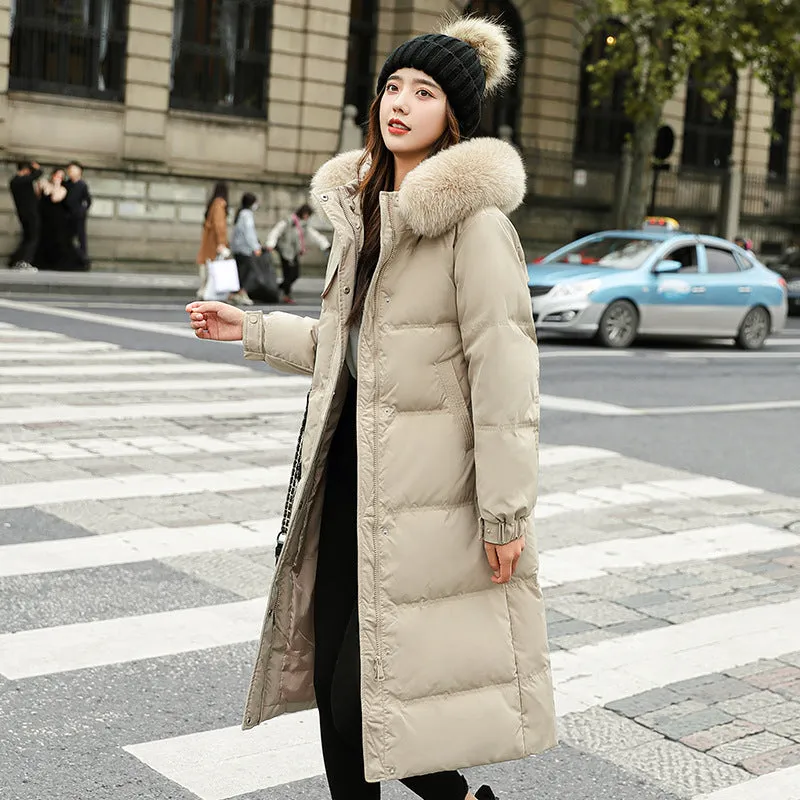 Winter Warm Long Down Coats Women Jacket
