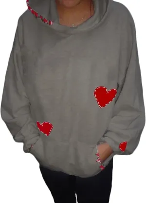 Women Y2K Vintage Graphic Hoodies Sweatshirt 00s Aesthetic Loose Oversized Casual Long Sleeve Pullover Top Jacket