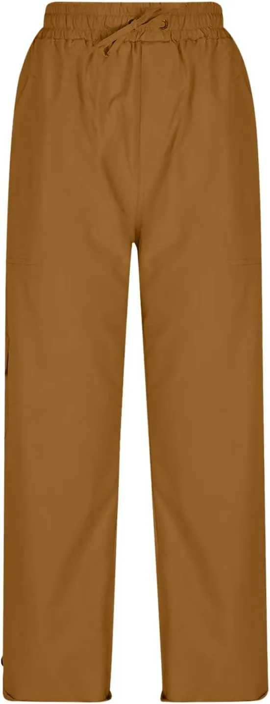 Women's Cotton Linen Summer Baggy Palazzo Lounge Pants Low Waist Wide Leg Plus Size Palazzo Pants Office