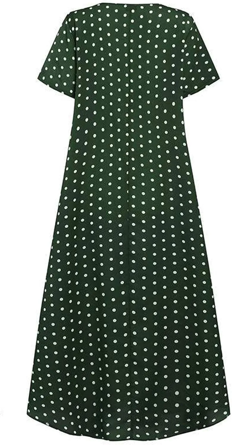 Women's Midi Long Dress Plus Size Summer Sleeveless O Neck Casual Loose Tunic Dresses Vintage Graphic Print Sundress