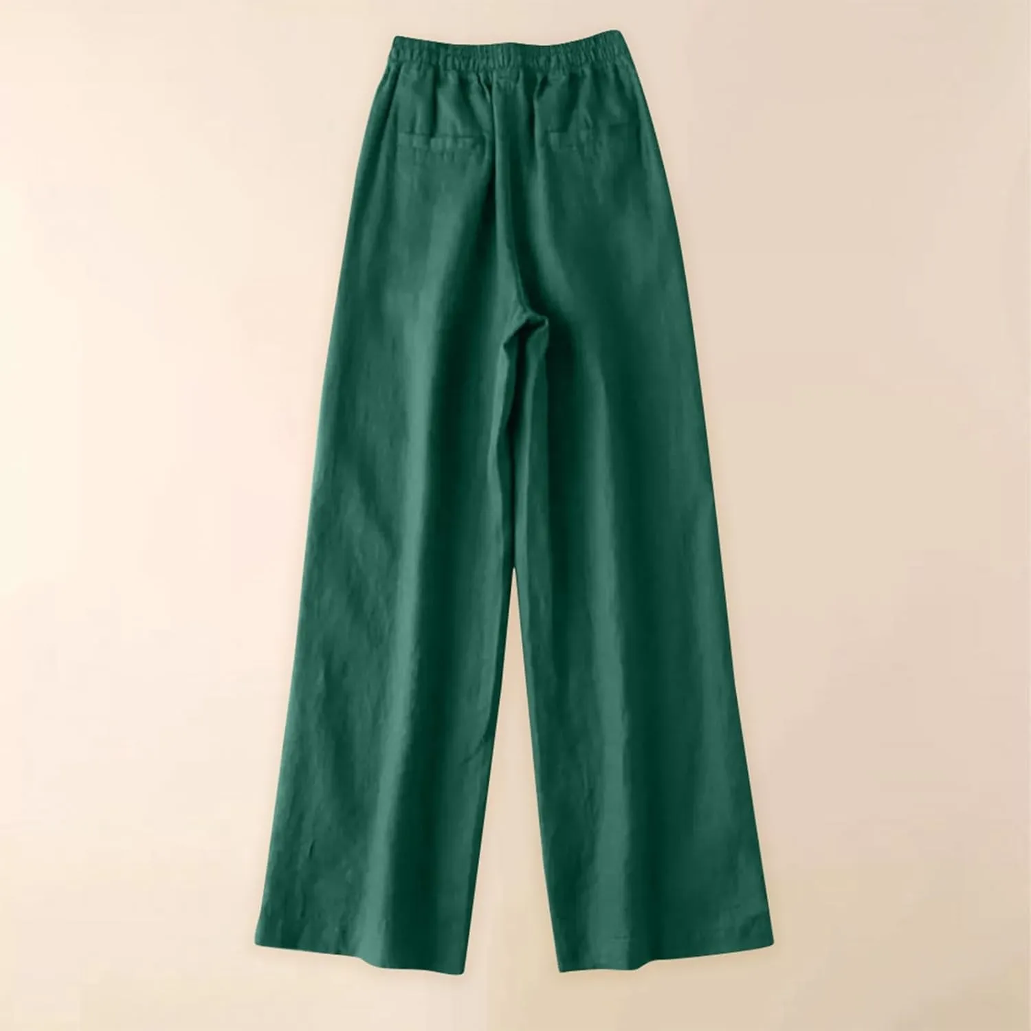 Women's Pants, Cotton Linen Wide Leg Pants High Waisted Straight Pant Palazzo