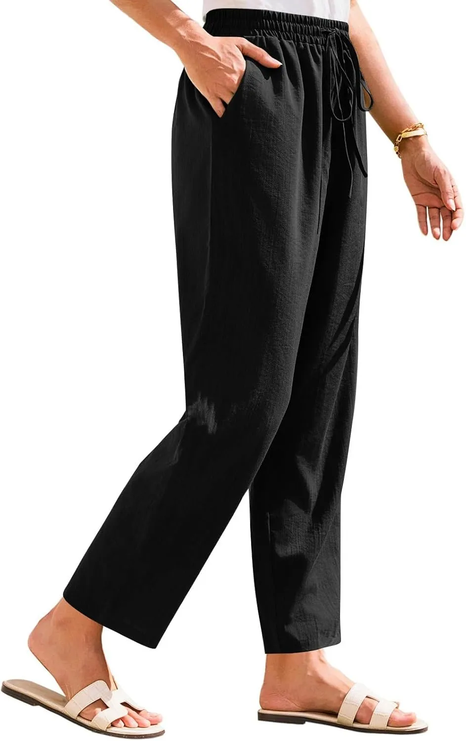 Women's Pants, Linen Peasant Pants Straight Leg Casual WomenS 2025 Trendy Cotton
