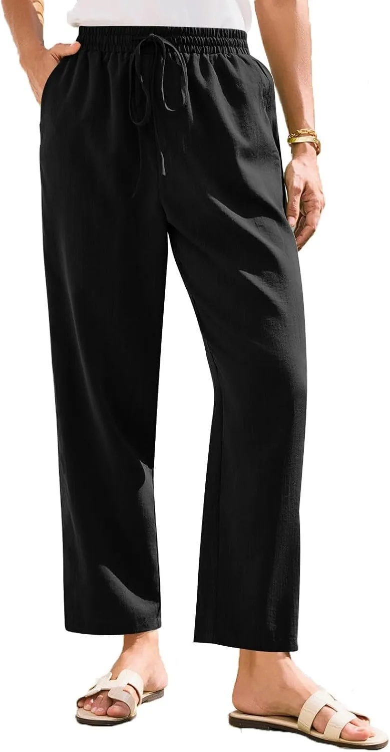 Women's Pants, Linen Peasant Pants Straight Leg Casual WomenS 2025 Trendy Cotton