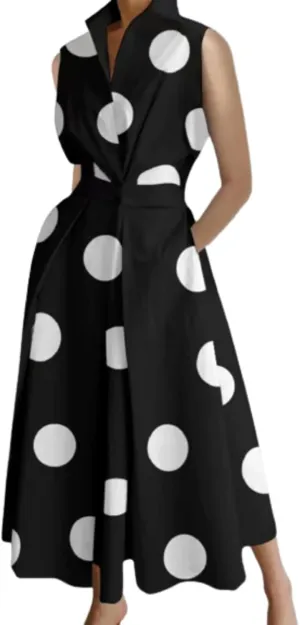 Womens Sleeveless Floral Dresses with Pockets Tank V Neck Casual Loose Maxi Dress for Women 2024