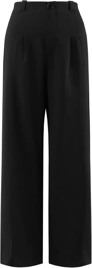 Women's Straight Leg Work Pant High Waist Formal Office Straight Trousers with Pockets
