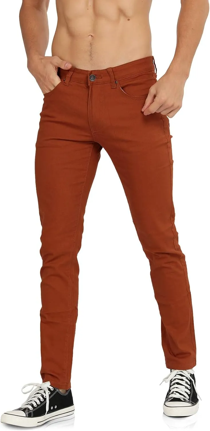 WULFUL Men's Slim Fit Skinny Stretch Comfy Jeans Denim Pants
