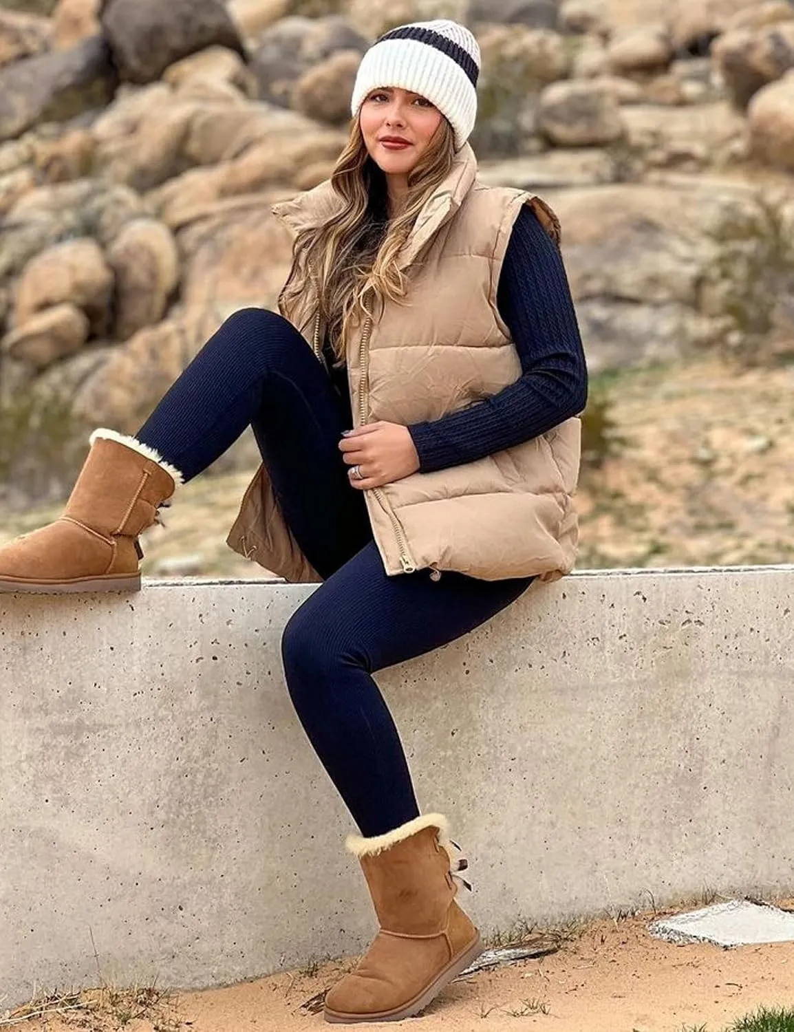 Xiaoxuemeng Womens Puffer Vest Collared Sleeveless Zip Up Padded Gilet Jacket Outwear