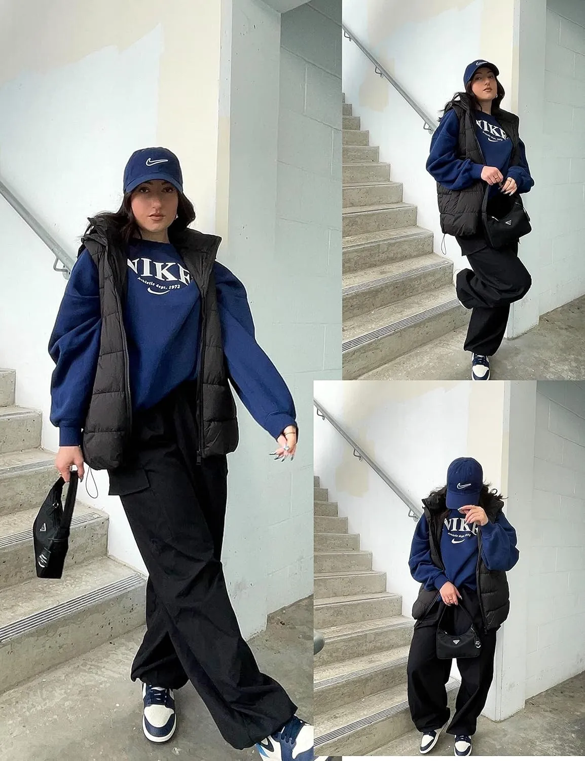 Xiaoxuemeng Womens Puffer Vest Collared Sleeveless Zip Up Padded Gilet Jacket Outwear