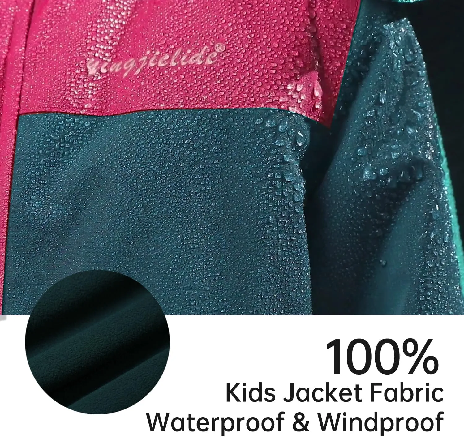 YINGJIELIDE Girl's Waterproof Ski Jacket,Kids Outdoor Snowboarding windproof Jacket,Fleece Lined Hooded,Warm Winter Snow Coat