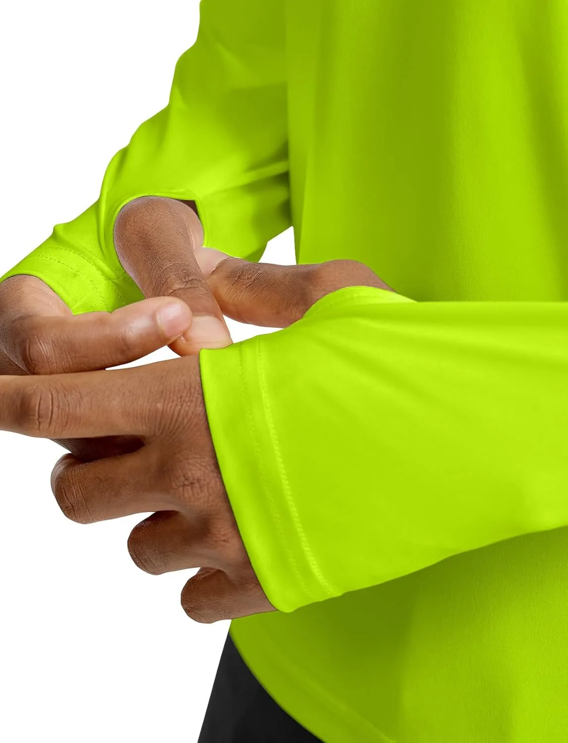 Zengjo Mens Long Sleeve Workout Shirts Light Weight Quick Dry UV/SPF Athletic T-Shirt Running Hiking with Thumb Holes