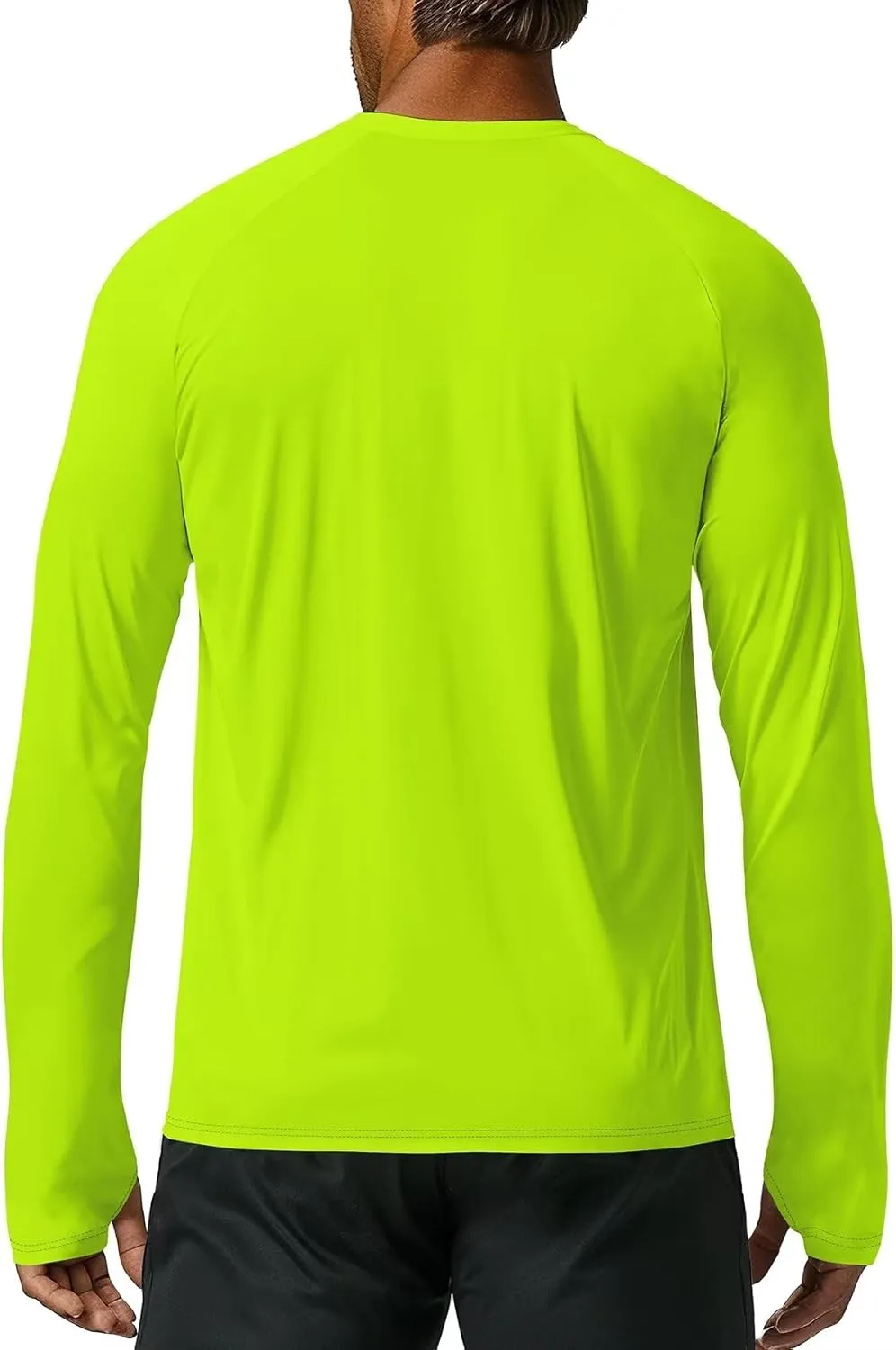 Zengjo Mens Long Sleeve Workout Shirts Light Weight Quick Dry UV/SPF Athletic T-Shirt Running Hiking with Thumb Holes