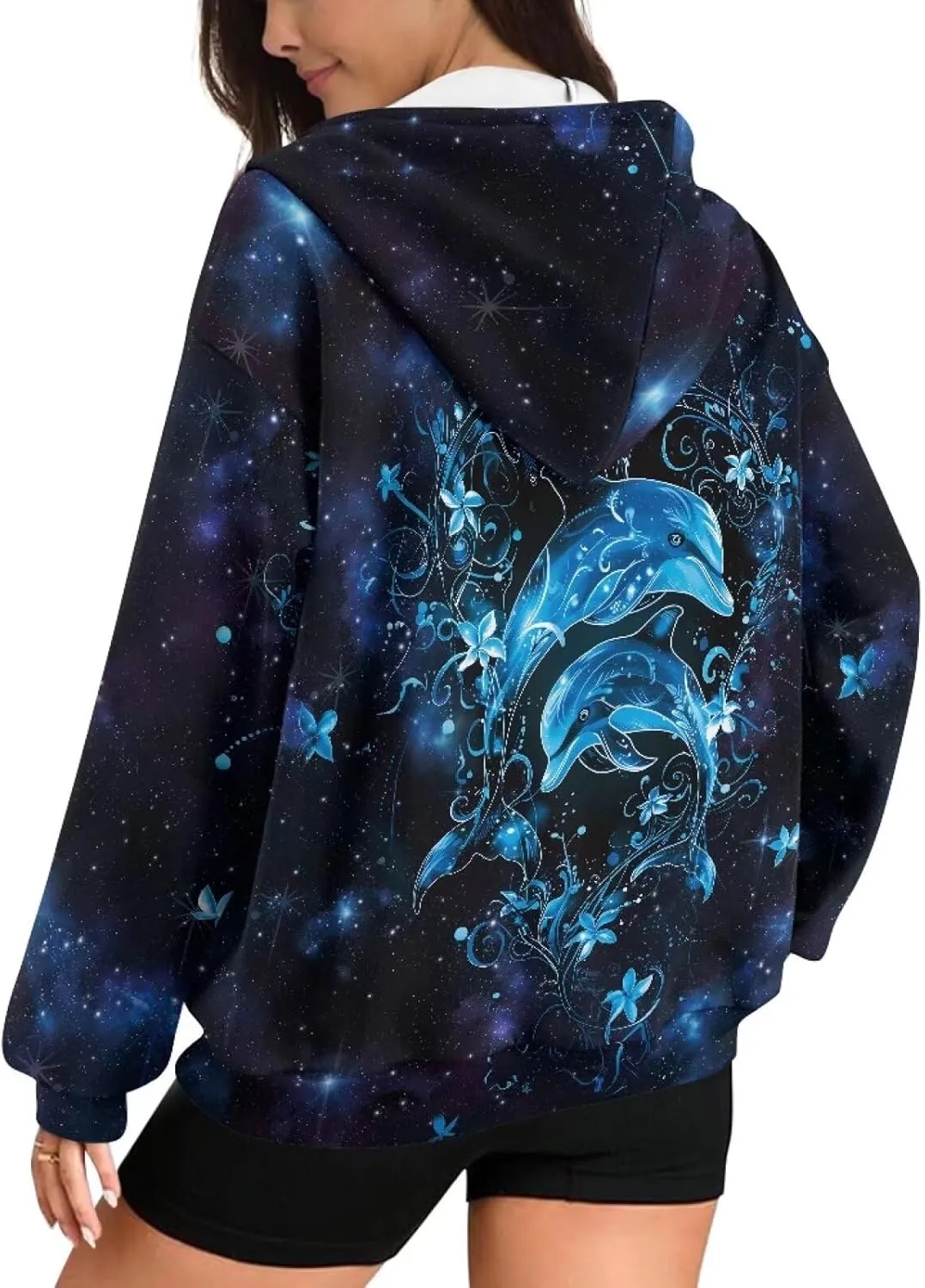 Zip Up Hoodie Fall Sweatshirts for Women Oversized Jacket Fall Clothes for Women 2024