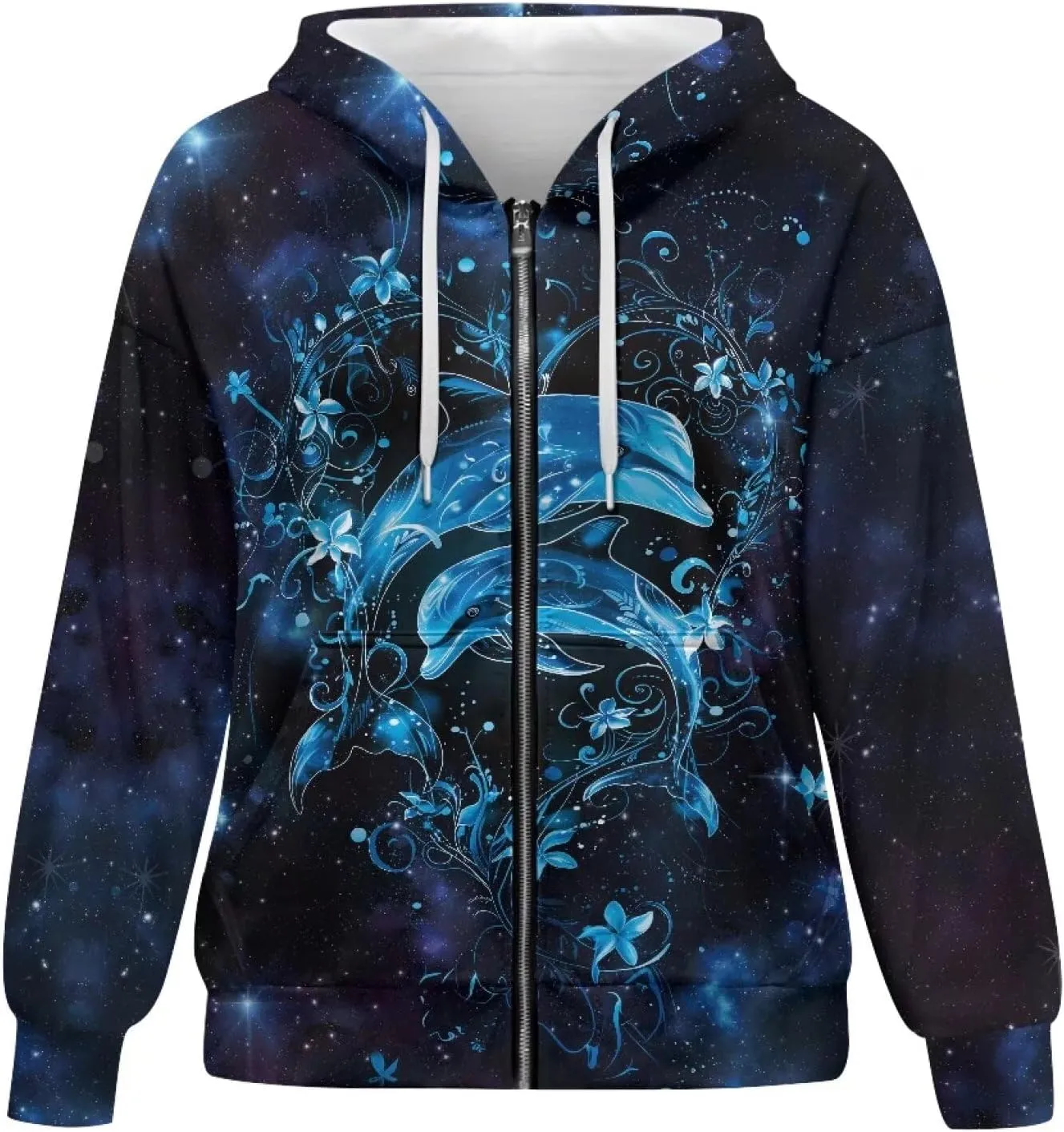 Zip Up Hoodie Fall Sweatshirts for Women Oversized Jacket Fall Clothes for Women 2024