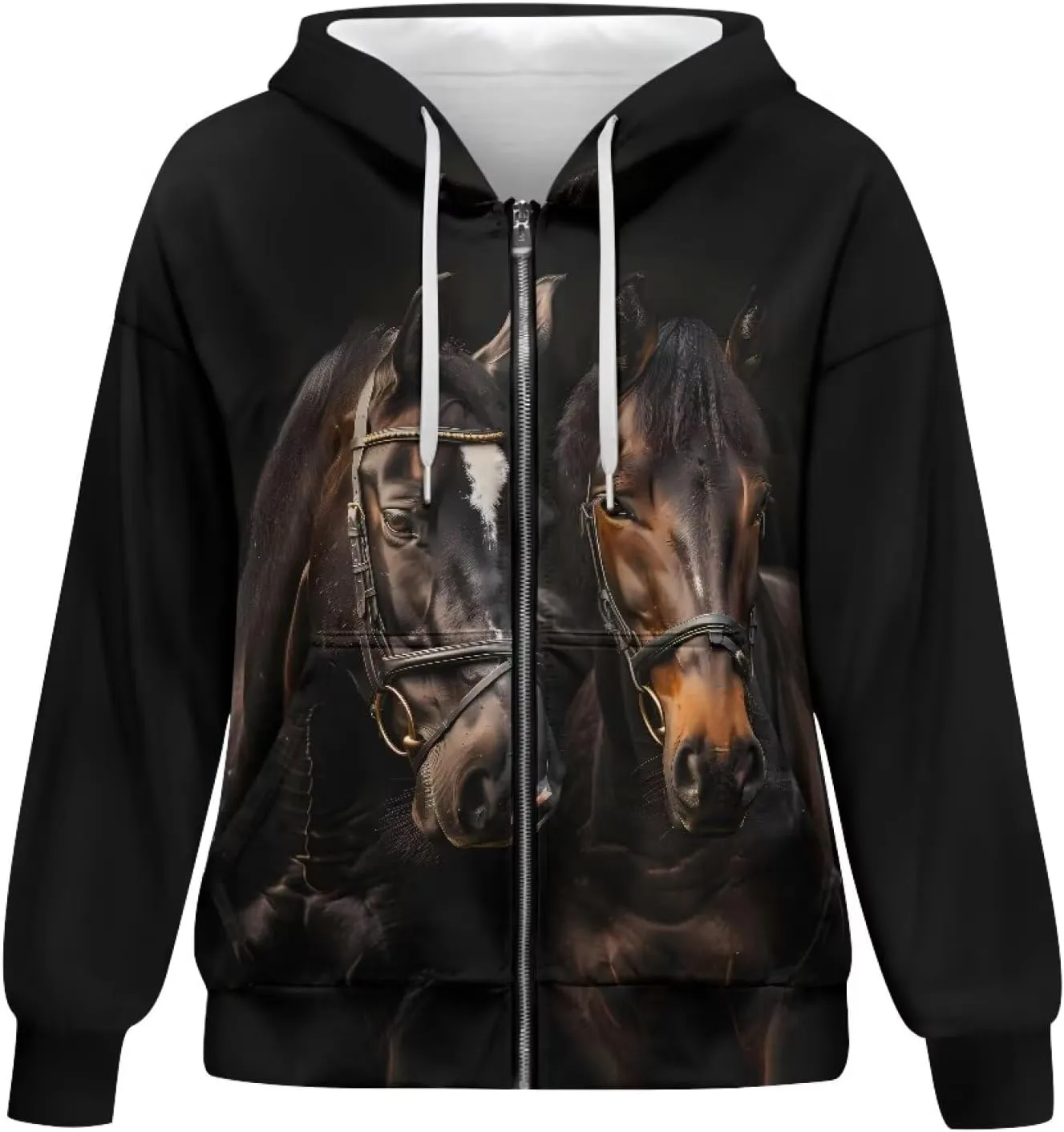 Zip Up Hoodie Fall Sweatshirts for Women Oversized Jacket Fall Clothes for Women 2024